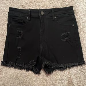 Black Denim Shorts